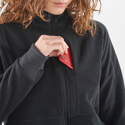 Polerón Mujer Essential Mifleece Fz W Negro Salomon-6
