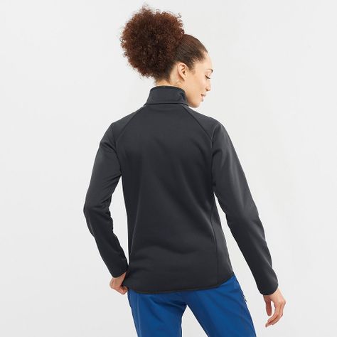 Polerón Mujer Essential Warm Fz Mid W Deep Black Salomon-2