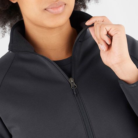Polerón Mujer Essential Warm Fz Mid W Deep Black Salomon-3