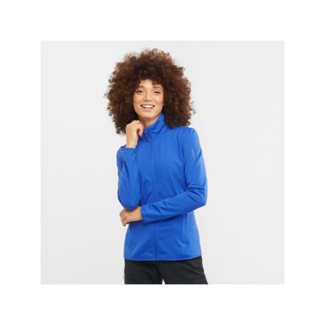 Polerón Mujer Outrack Full Zip Azul Salomon-2