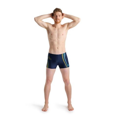 Traje De Baño Tipo Boxer Hombre Graphic Azul Arena-5