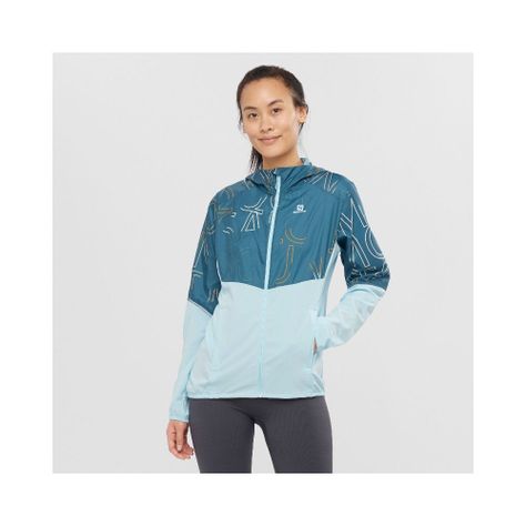 Chaqueta Mujer Agile Wind Azul Salomon-2
