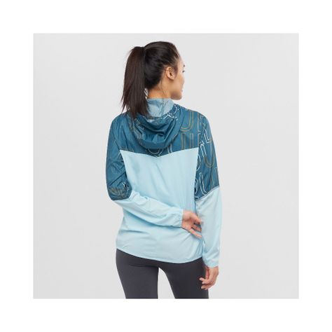Chaqueta Mujer Agile Wind Azul Salomon-3
