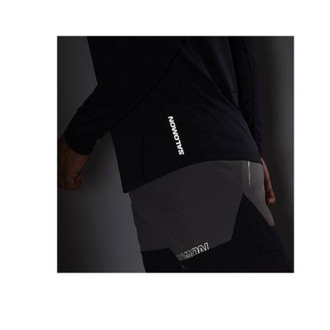 Polera Hombre Cross Run Ls Tee M Deep Black Salomon-1