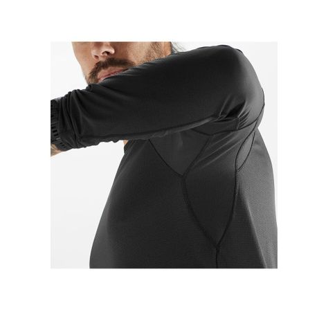 Polera Hombre Cross Run Ls Tee M Deep Black Salomon-2