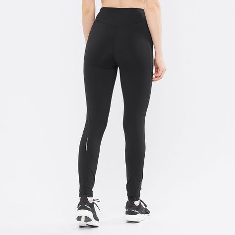 Calzas Mujer Cross Warm Tight W Deep Black Salomon-2