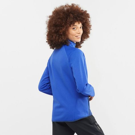 Polerón Mujer Essential Warm Fz Mid W Nautical Blue/Navy Peony Salomon-2