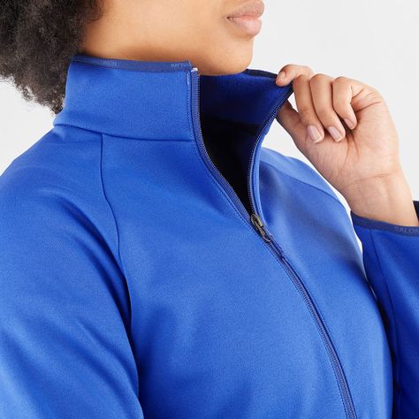 Polerón Mujer Essential Warm Fz Mid W Nautical Blue/Navy Peony Salomon-3