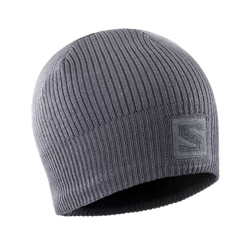 Gorro Logo Beanie Gris Salomon-0