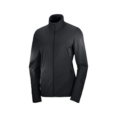 Polerón Mujer Outrack Full Zip Mid W Deep Black Salomon-0