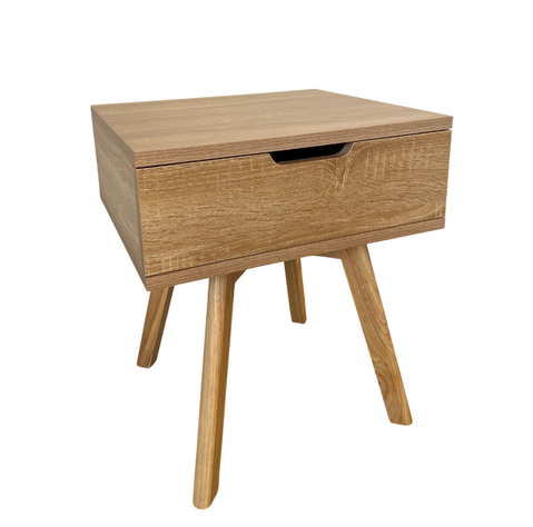 Pack 2 Veladores Mesa De Noche 1 Cajon-0