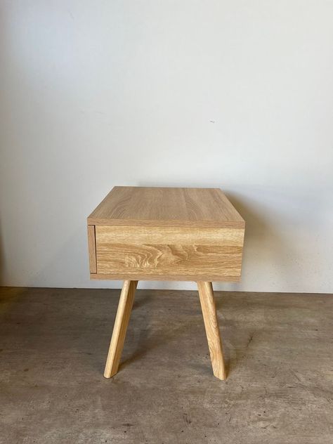 Pack 2 Veladores Mesa De Noche 1 Cajon-2