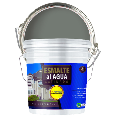 Esmalte Al Agua Satinado Gris Tineta 16Lts-1