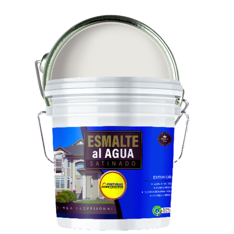 Esmalte Al Agua Satinado Blanco Tineta 10Lts-1