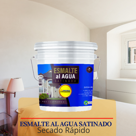Esmalte Al Agua Satinado Blanco Tineta 10Lts-3