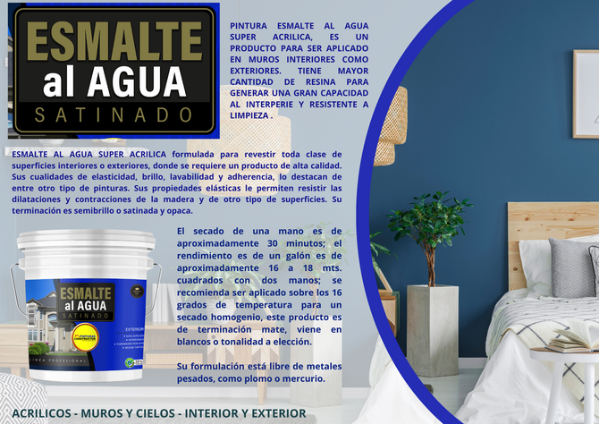Esmalte Al Agua Satinado Blanco Tineta 10Lts-4