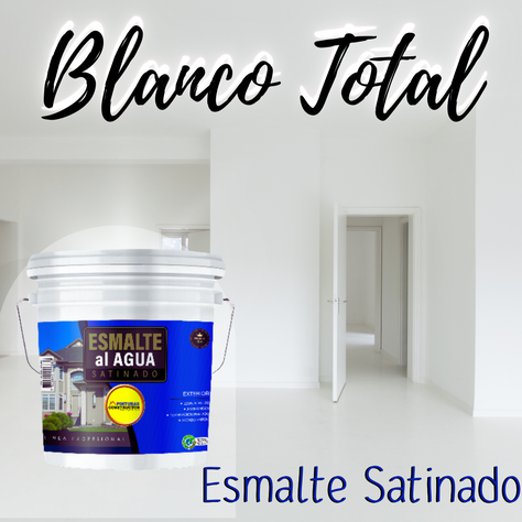 Esmalte Al Agua Satinado Blanco Tineta 20Lts-2
