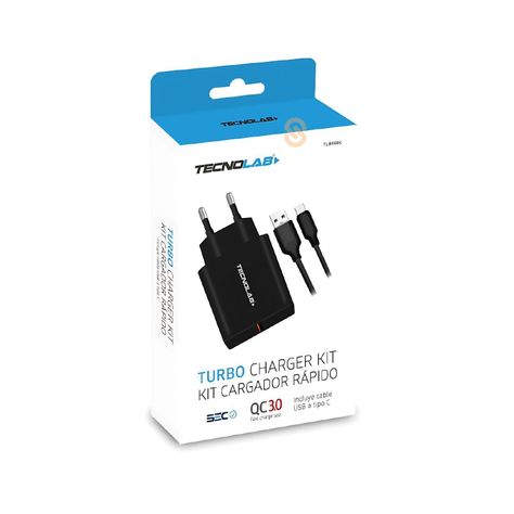 Cargador Rápido Qc 3.0 + Cable Type C 1m Colores - SC-2