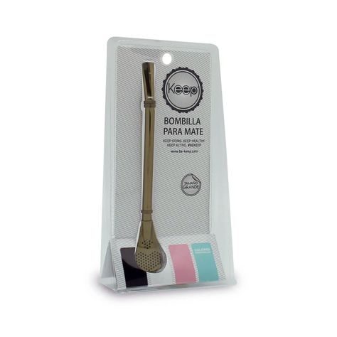 Bombilla Para Mate Acero Inoxidable Gris Keep - Shopyclick-0