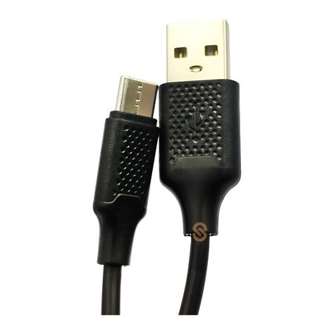 Cable Usb A Tipo C 2 Metros Negro Alta Conductividad - SC-1
