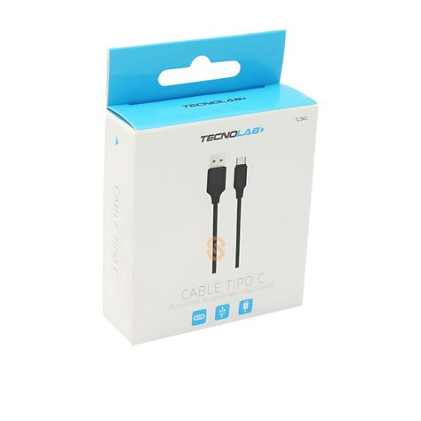 Cable Usb A Tipo C 2 Metros Negro Alta Conductividad - SC-2