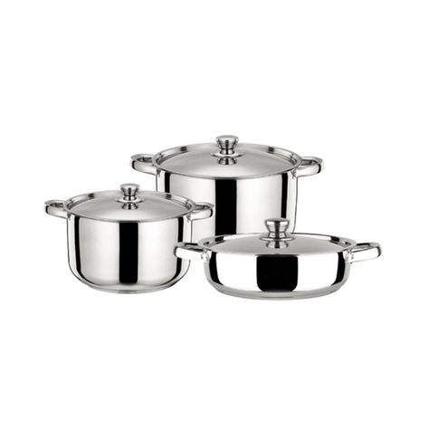Batería De Cocina 6 Piezas Acero Inoxidable - Shopyclick-0