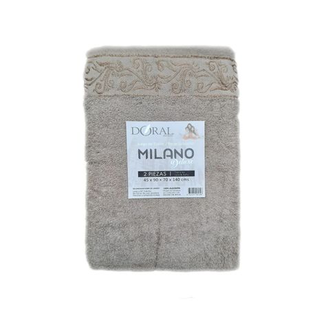 Juego Toallas 2 Piezas Borde Jacquard Beige - Shopyclick-0