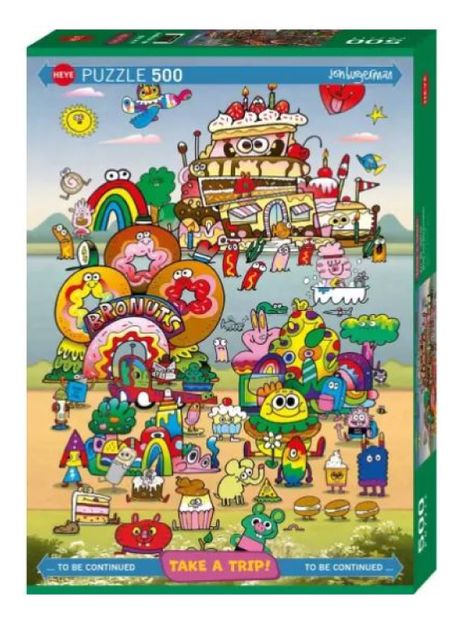 Heye Puzzle 500 p. Take a Trip with Jon Burgerman Genial (06230076)-0