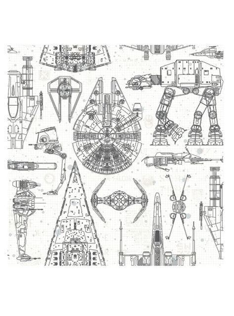 PVC Autoadhesivo Star Wars Blueprint (B9574644)-3