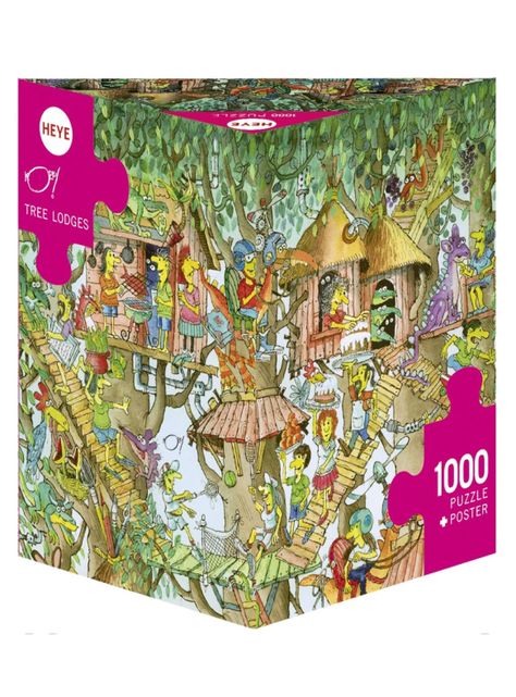 Heye Puzzle 1000 piezas Tree Lodges Genial (06429990)-0