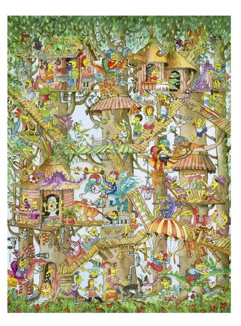 Heye Puzzle 1000 piezas Tree Lodges Genial (06429990)-1