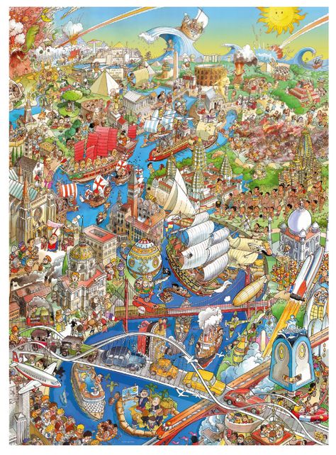 Heye Puzzle 1500 p. History River Genial (06529890)-1