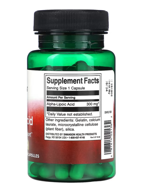 Acido Alfa Lipoico 300 mg, 60 caps, Protección antioxidante.-1
