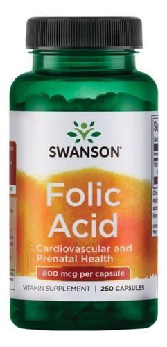 Folato, Ácido Fólico 250 cápsulas 800 mcg, Salud Prenatal-0