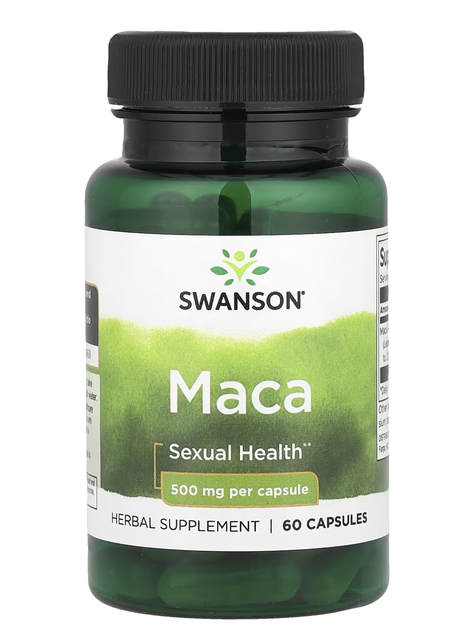 Maca, 500 mg, 60 cápsulas, Salud sexual.-0