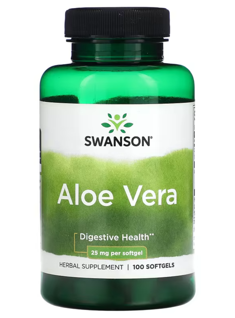 Aloe vera, 25 mg, 100 cápsulas blandas, Salud digestiva.-0