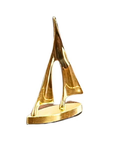 Figura Decorativa Velero Dorado-0