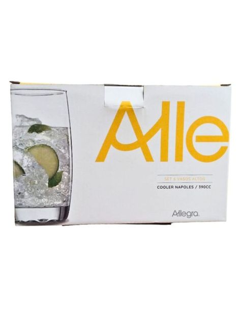Vasos Allegra Nápoles 390cc Vidrio 12 Unidades-1