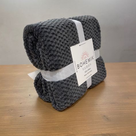 Frazada Microfibra Dark Gray 1.5 Plazas-1