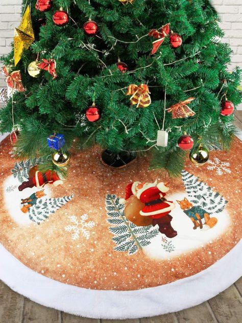 Faldón Navideño con Viejo Pascuero, Árbol y Zorro-2