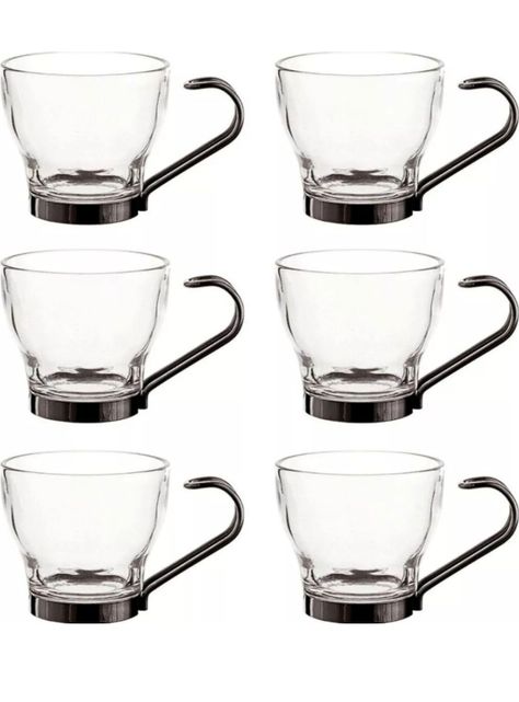 Set de 6 Tazas de Café 100 ml Vidrio Templado-0