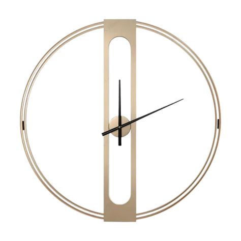 Reloj Mural diseño Moderno Dorado-0
