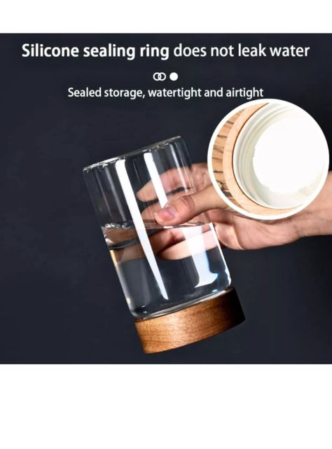 Set de 3 Frascos de Vidrio con tapa de Madera 500 ml-2