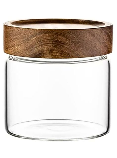 Set de 3 Frascos de Vidrio con tapa de Madera 500 ml-3