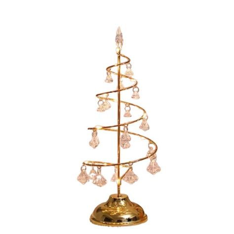 Árbol de Navidad Metálico con Luz Led Dorado - Bohemik-0