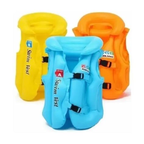 Flotador Niños Chaleco Inflable NARANJO Para Piscinas S-0