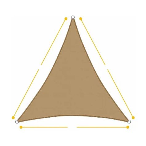 Malla Sombra Triangular  Protector Casa Y Jardin-2