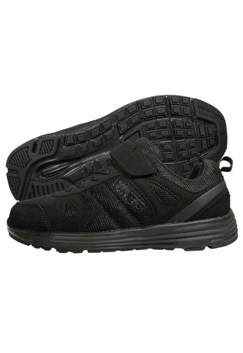 Zapatilla Con Velcro y Cordón Elasticados Negra-4