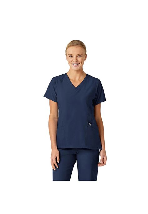 Polera Clínica Mujer Wonderwink 6155 Azul Marino-2