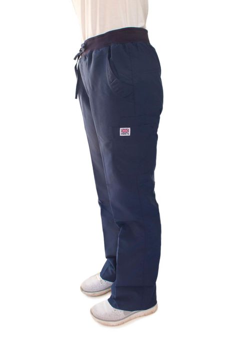 Pantalón Mujer Azul Mike's Antifluido Uniformes Clínicos-5